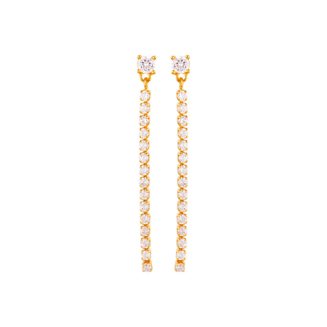 Tassels Drop Brass Earrings - Image 5