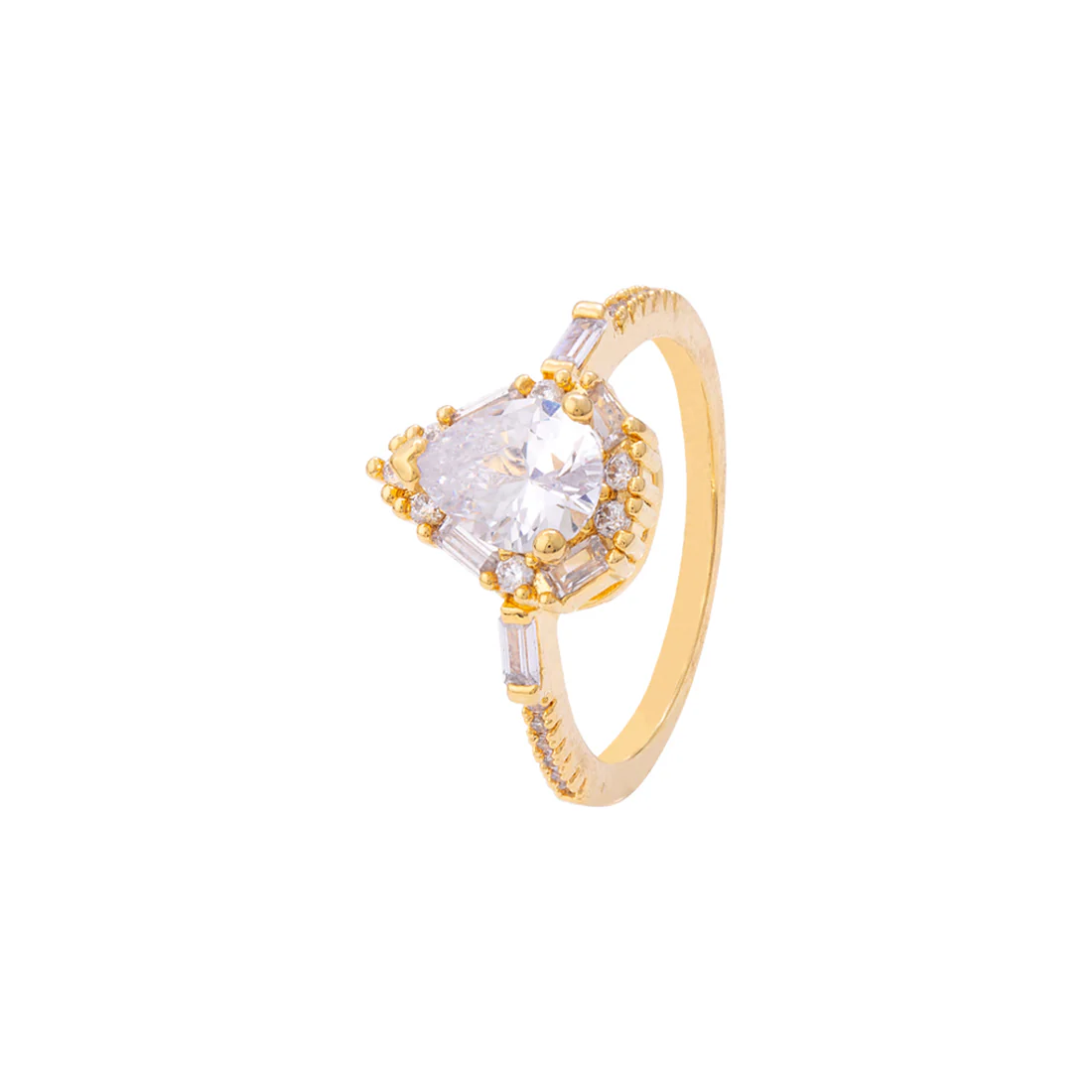 Teardrop Cut Zircon Ring - Image 3