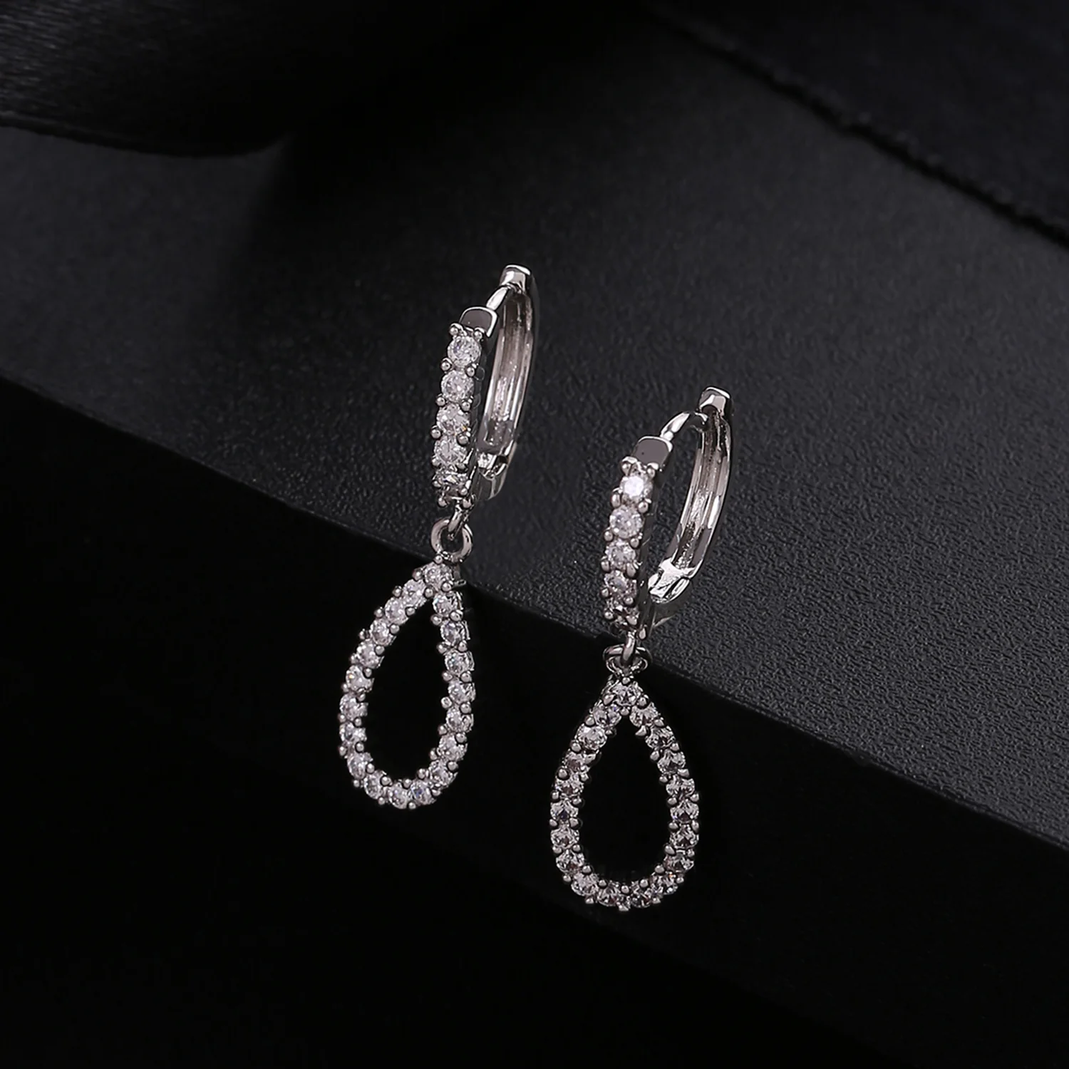 Teardrop Silver Plated Earrings