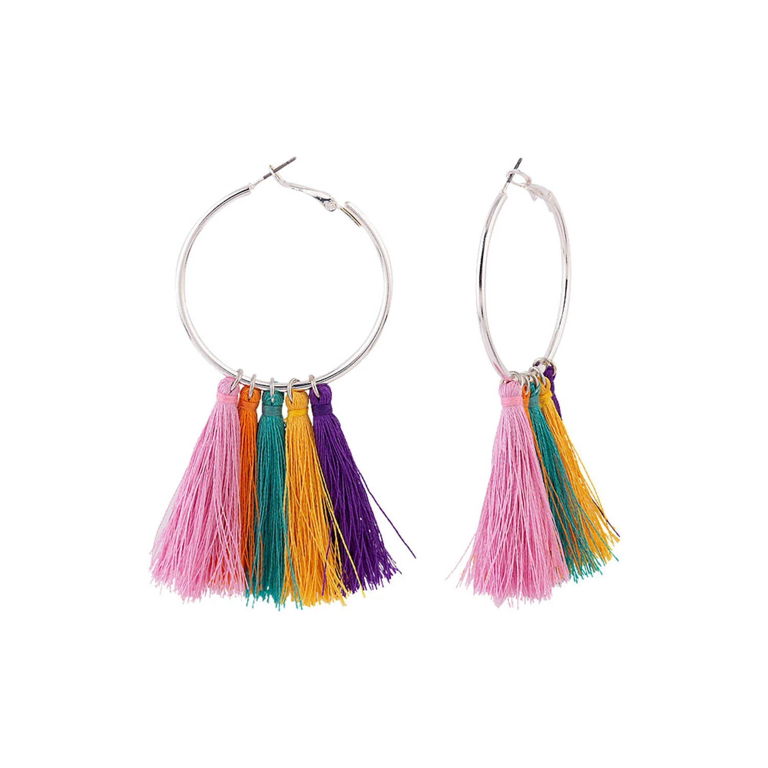 Teens Interchangeable Coloured Drops Hoop Earrings - Image 4