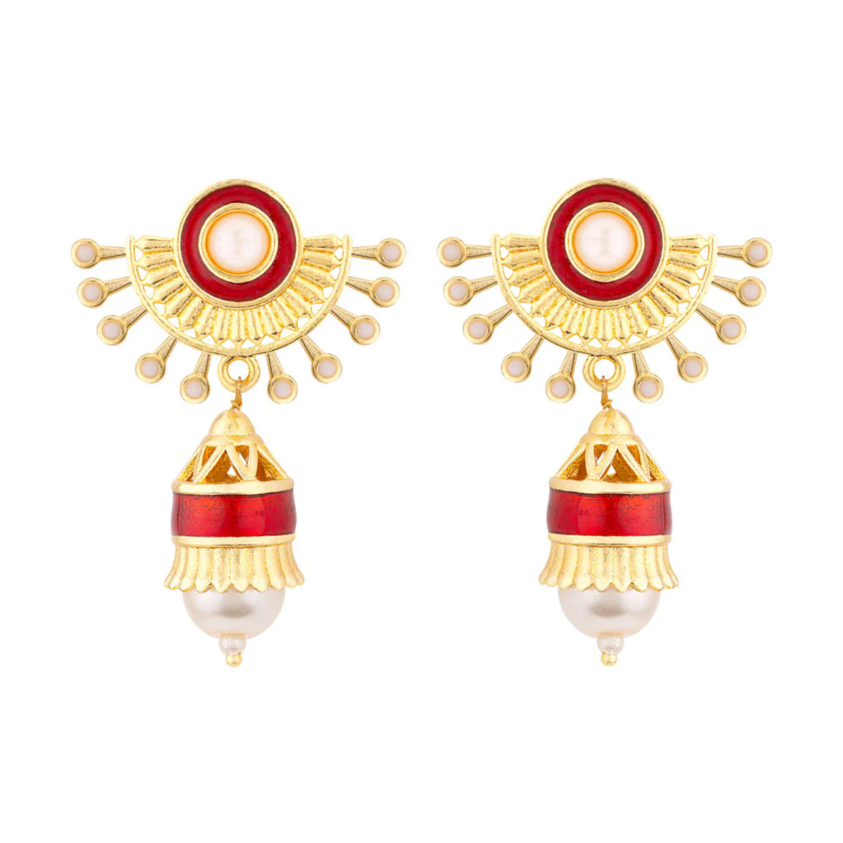 Temple Bell Drop Style Earrings - Image 3