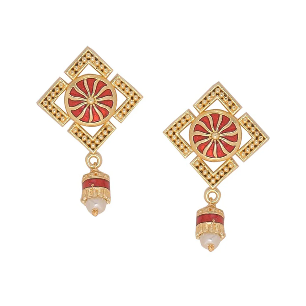 Temple Bell Gold Plated Necklace Set - Image 5