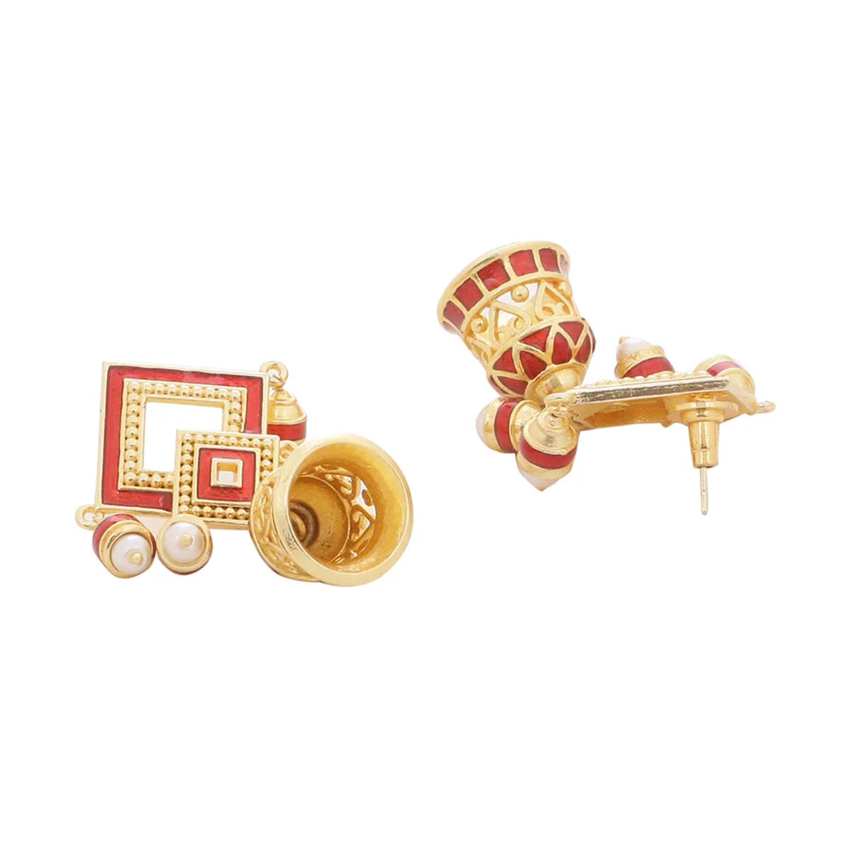 Temple Bell Lightly Embellished Earrings - Image 4