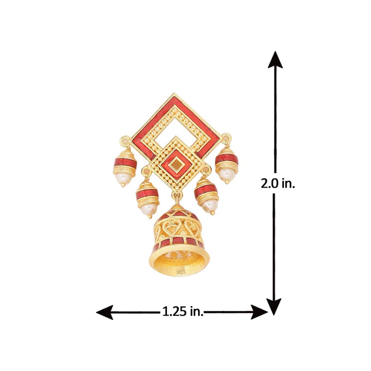 Temple Bell Lightly Embellished Earrings - Image 5