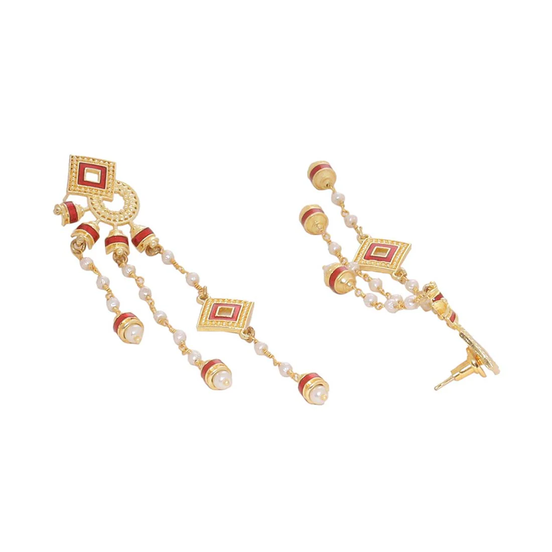 Temple Bell Tassels Drop Earrings - Image 4