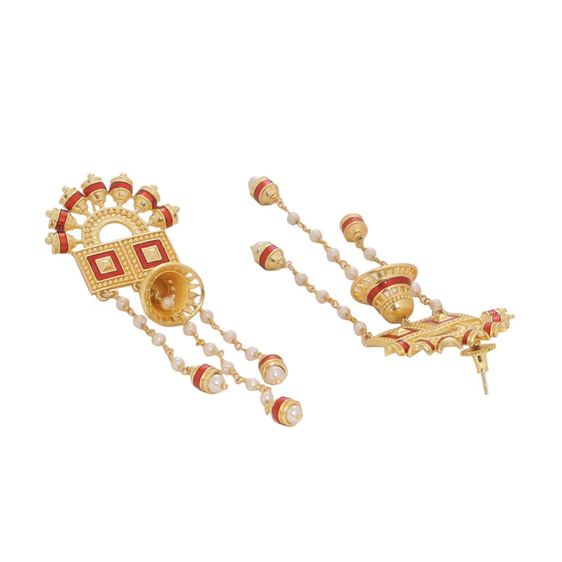 Temple Bell Tassels Drop Necklace Set - Image 6