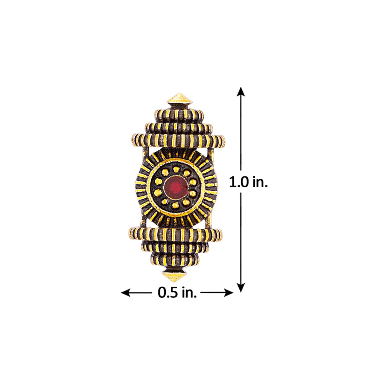 Temple of Love Antique Motifs Stud Earrings - Image 5