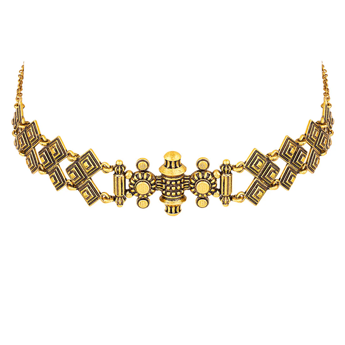Temple of Love Lattice Pattern Choker Necklace - Image 3