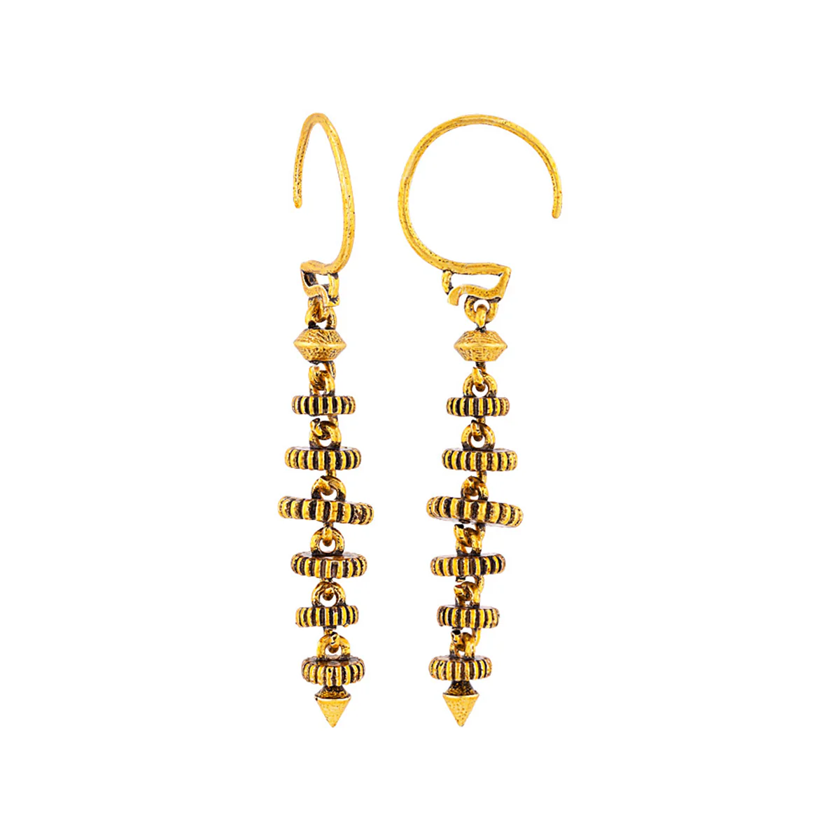 Temple of Love Layered Style Tribal Inspired Earrings - Image 4