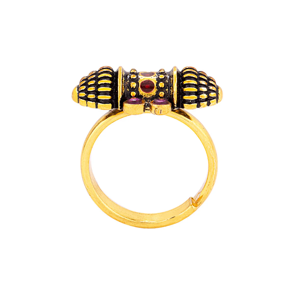 Temple of Love Lightly Embellished Statement Ring - Image 4