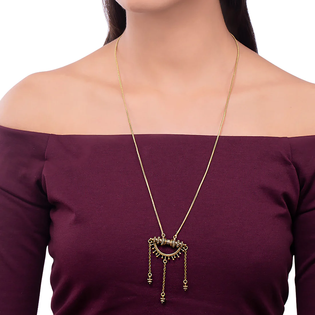 Temple of Love Tassels Drop Long Necklace - Image 2