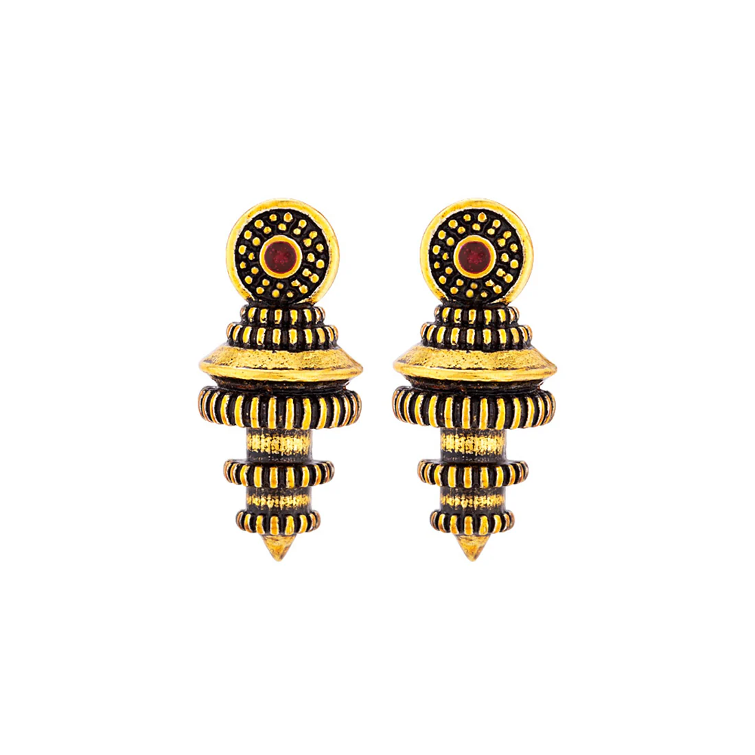Temple of Love Tiny Drop Earrings - Image 3