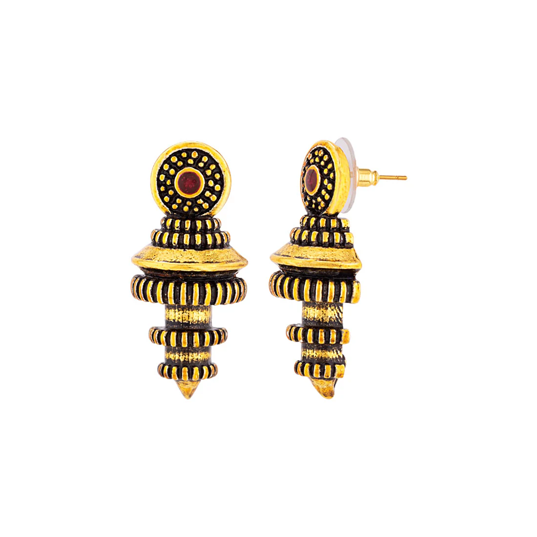 Temple of Love Tiny Drop Earrings - Image 4