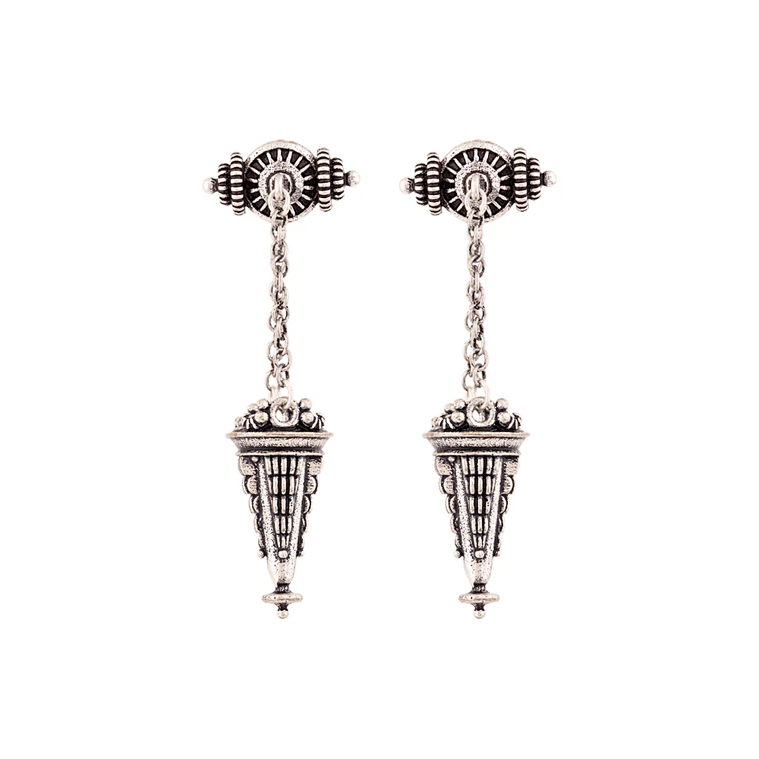 Temple of Love Tribal Inspired Drop Earrings - Image 3