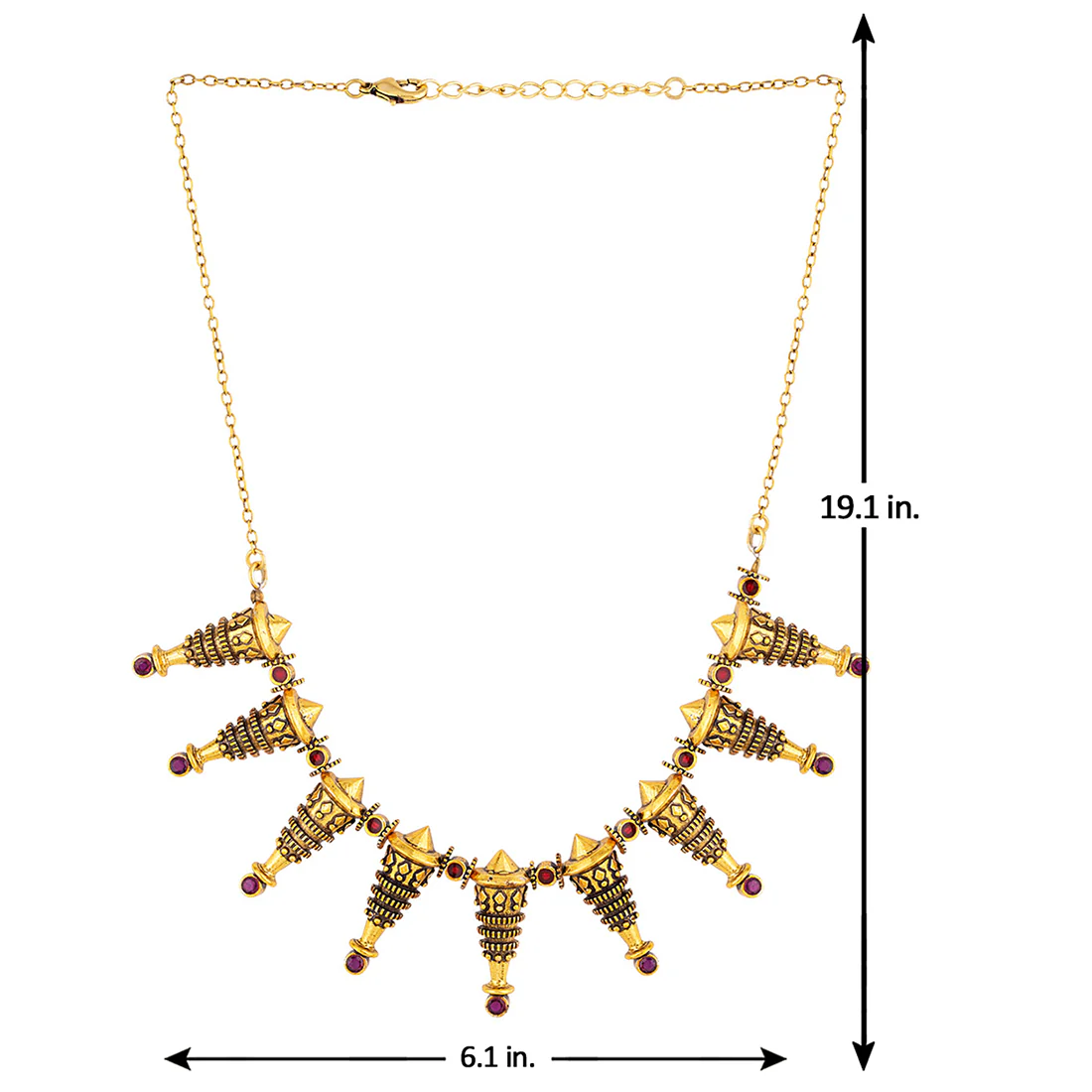 Temple of Love Tribal Spokes Necklace - Image 6