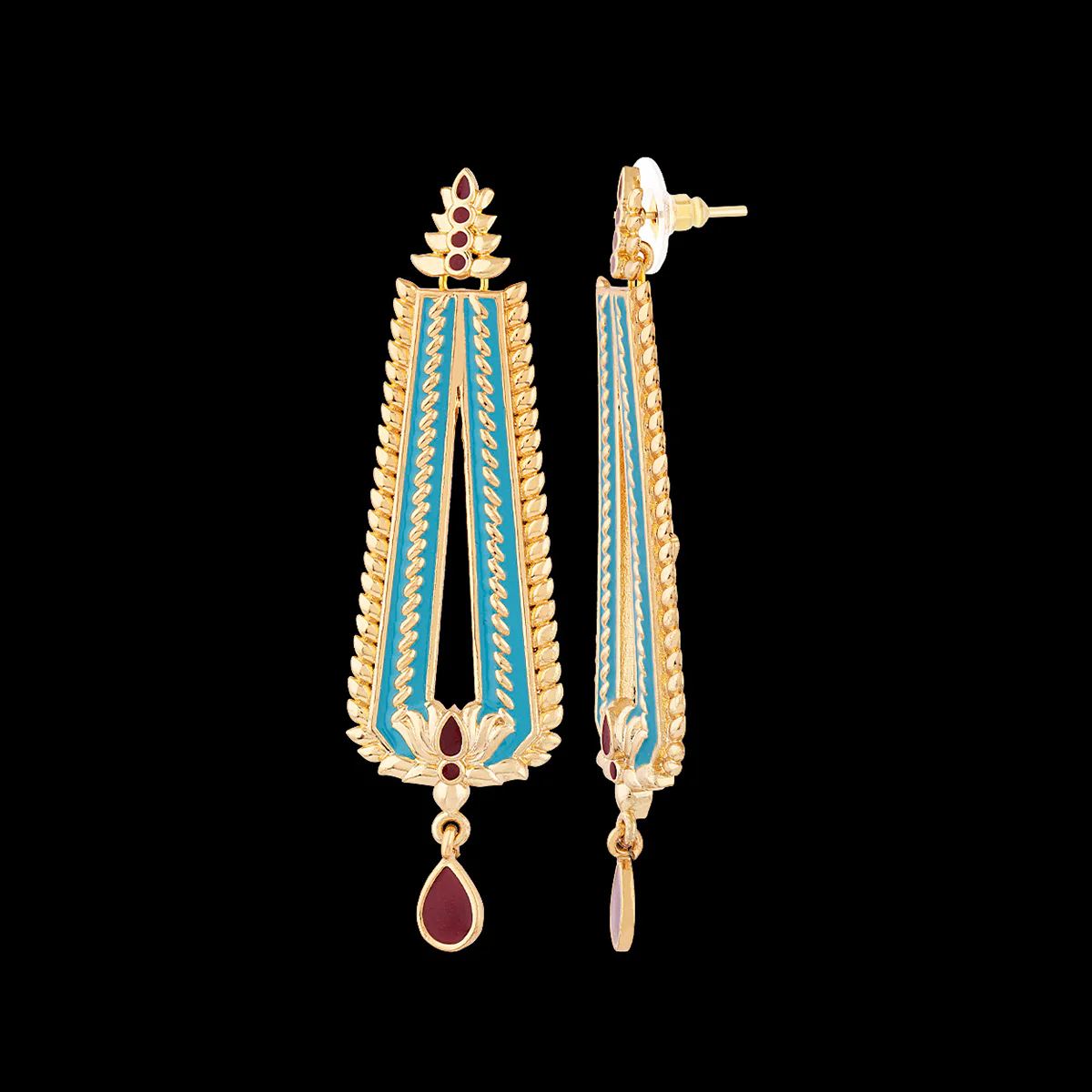 Thai Charm Enamel Embellished Earrings - Image 4