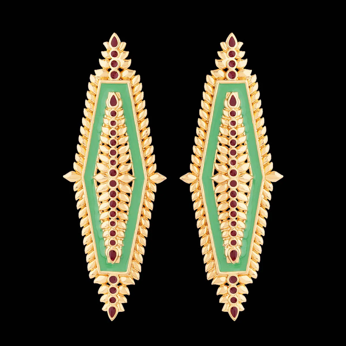 Thai Charm Pine Trees Earrings - Image 3
