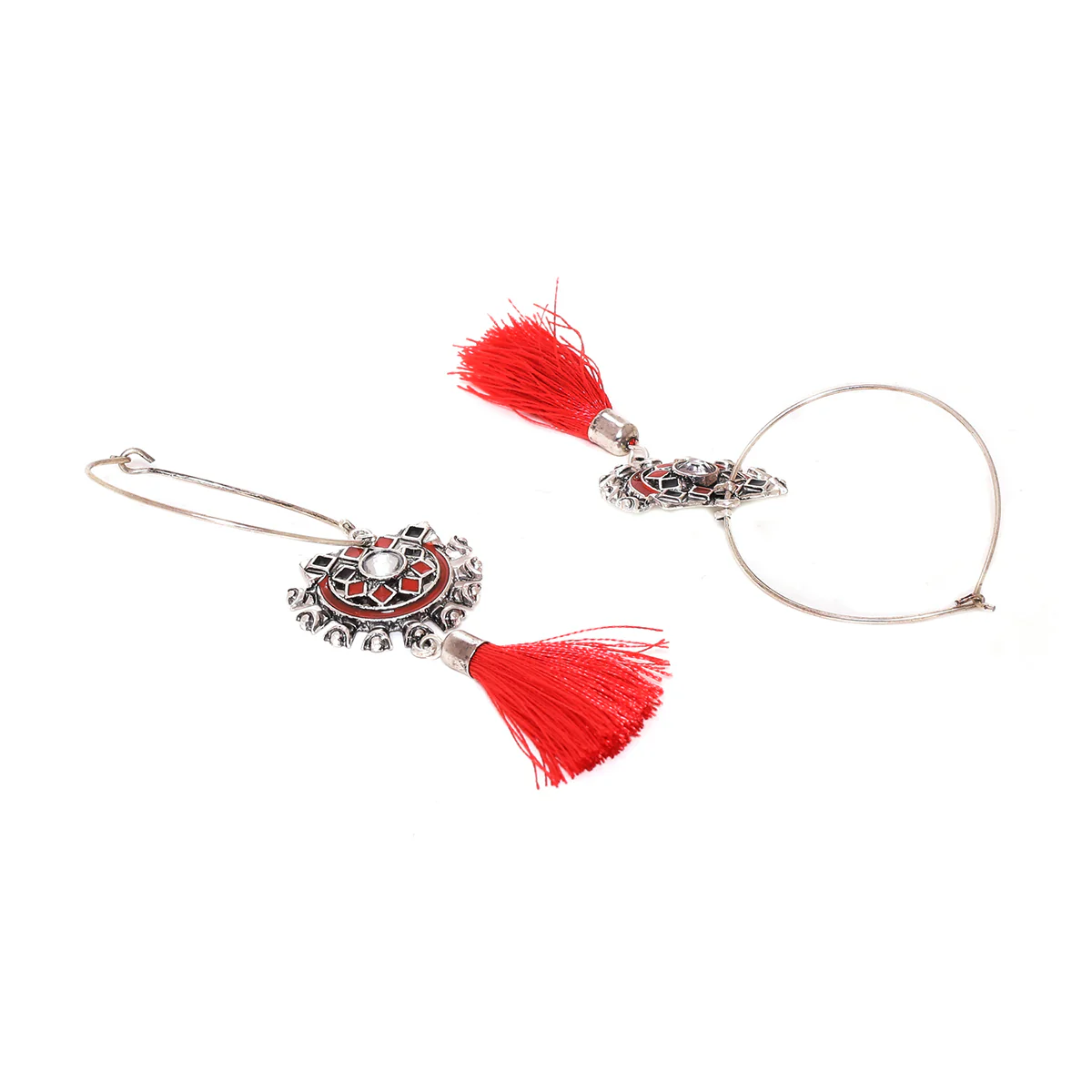 Theyyam Tassels Hoop Earrings - Image 5