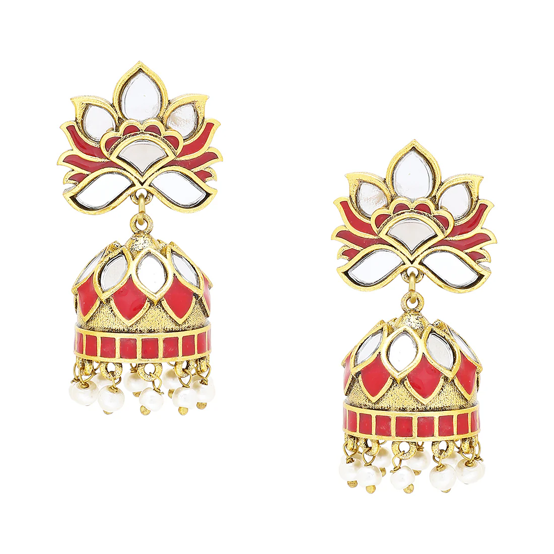 Thikri Ethnic Jhumka Drop Earrings - Image 3