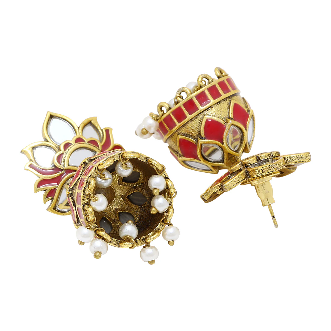 Thikri Ethnic Jhumka Drop Earrings - Image 4