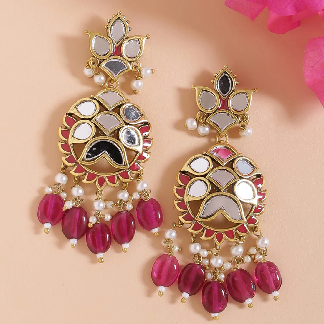 Thikri Ethnic Style Drop Earrings