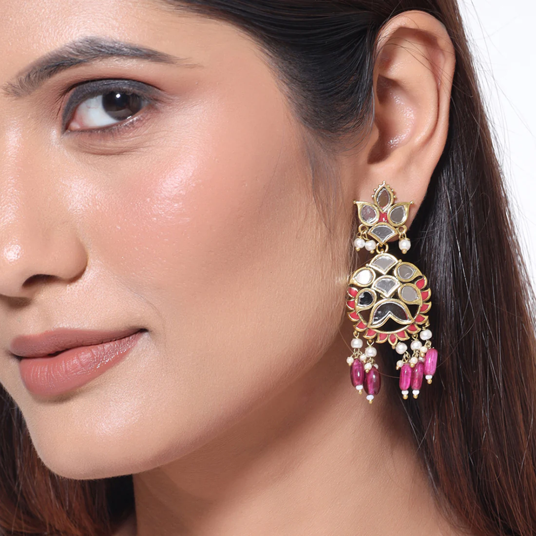 Thikri Ethnic Style Drop Earrings - Image 2