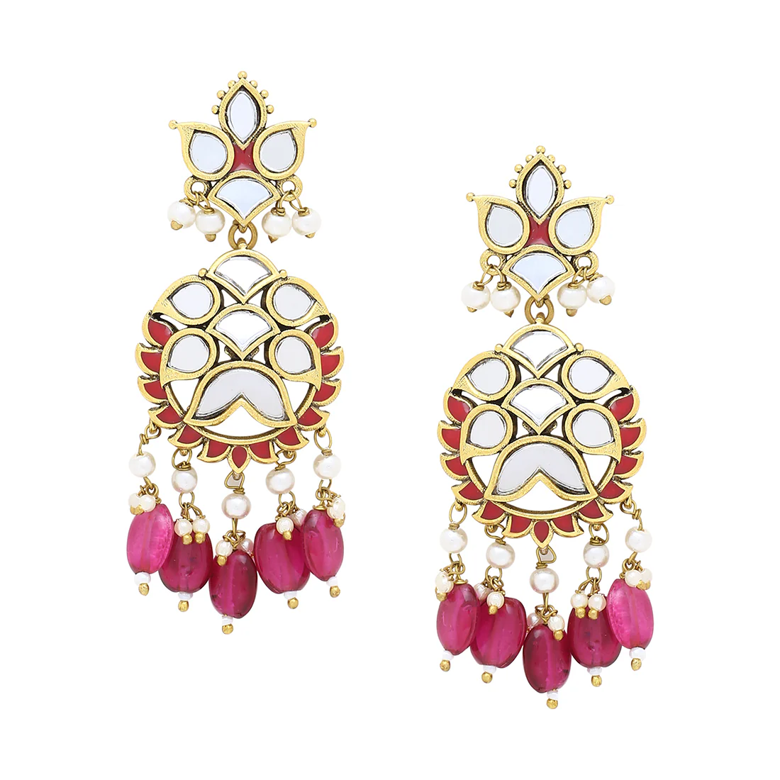 Thikri Ethnic Style Drop Earrings - Image 3