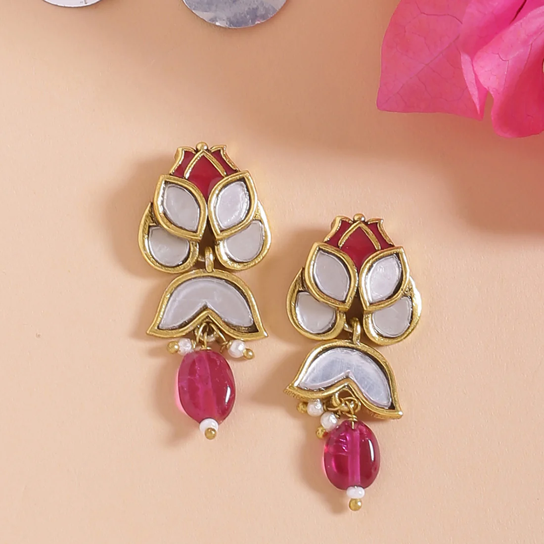 Thikri Floral Drop Earrings
