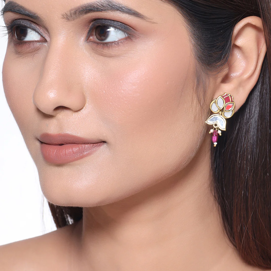 Thikri Floral Drop Earrings - Image 2