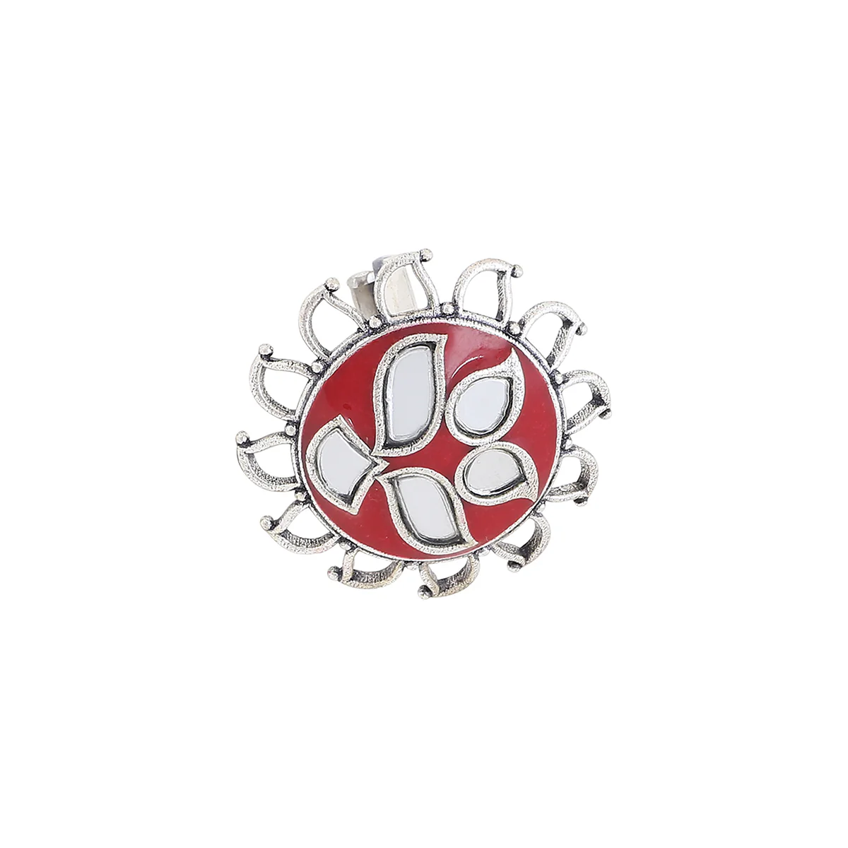 Thikri Floral Motif Statement Ring - Image 3