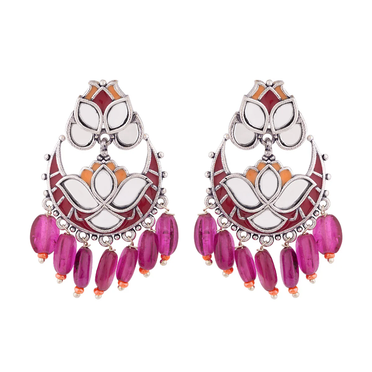 Thikri Lotus Motif Earrings - Image 3