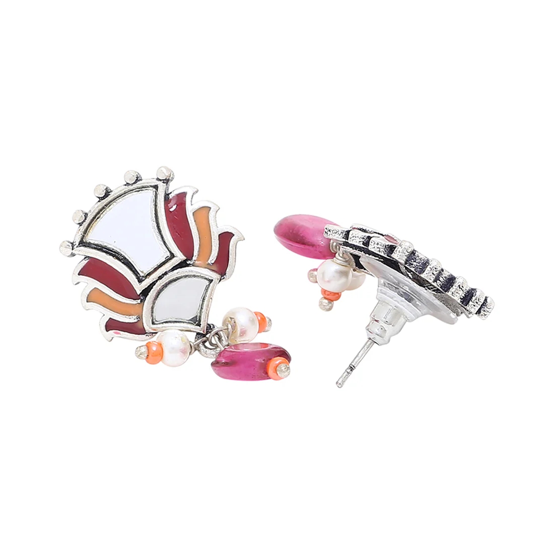 Thikri Mirror Details Casual Earrings - Image 4