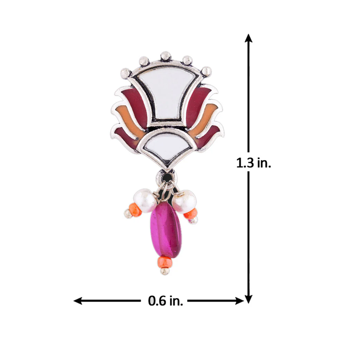 Thikri Mirror Details Casual Earrings - Image 5