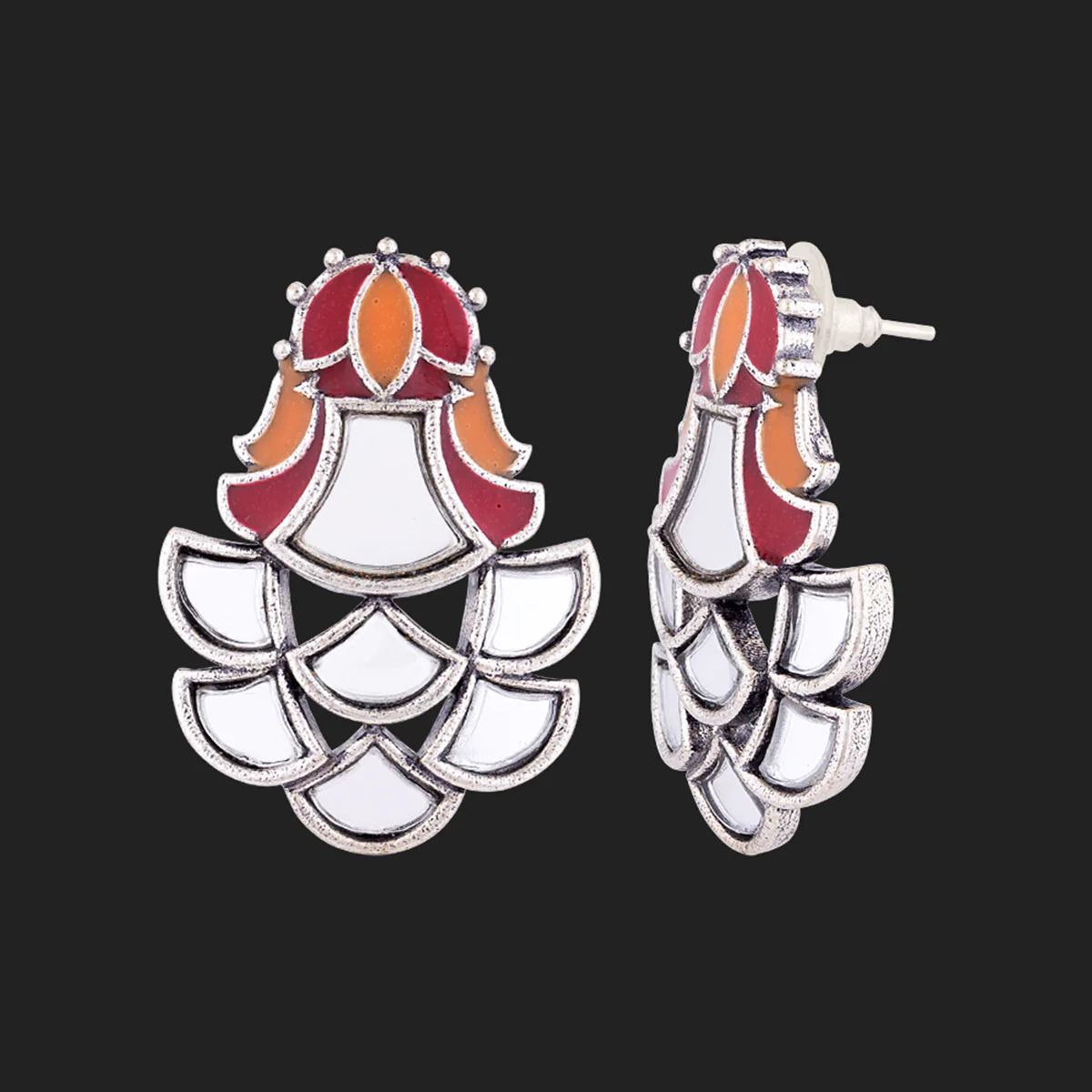 Thikri Mirrored Choker Necklace Set - Image 5