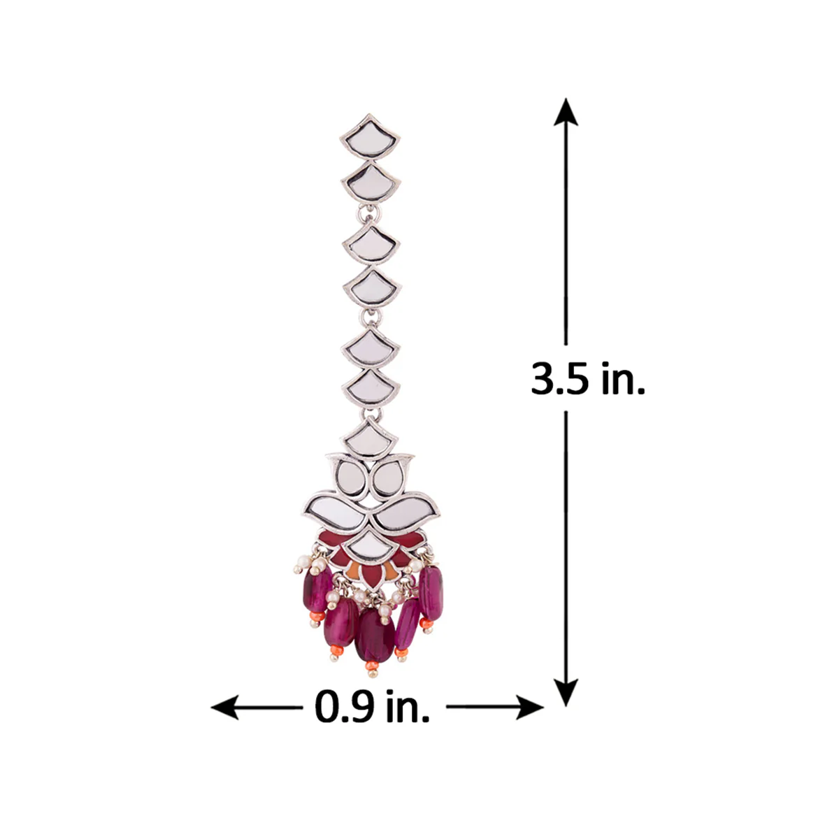 Thikri Mirrors Embellished Drop Earrings - Image 5