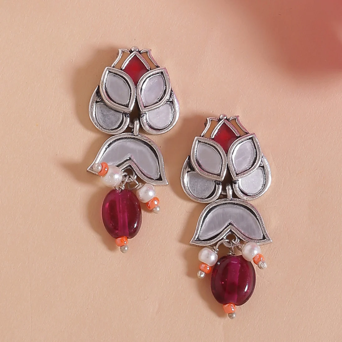 Thikri Tiny Lotus Motifs Earrings