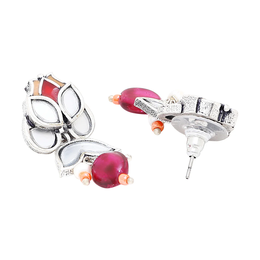 Thikri Tiny Lotus Motifs Earrings - Image 4