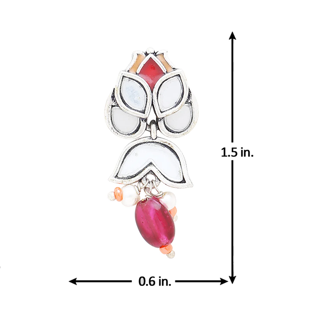 Thikri Tiny Lotus Motifs Earrings - Image 5
