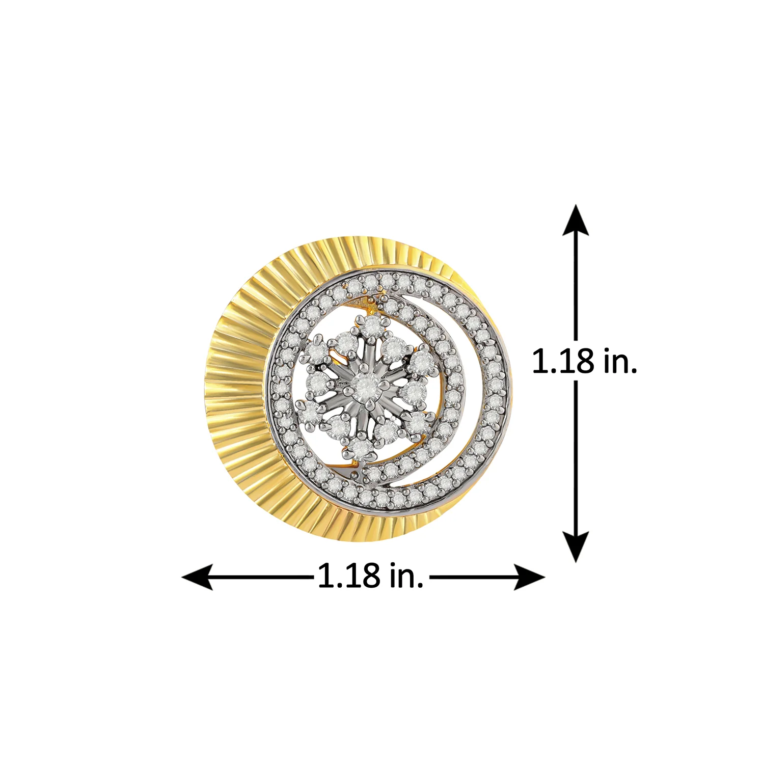 Threads of Royalty Rajjyoti Floral CZ Stud Earrings - Image 3