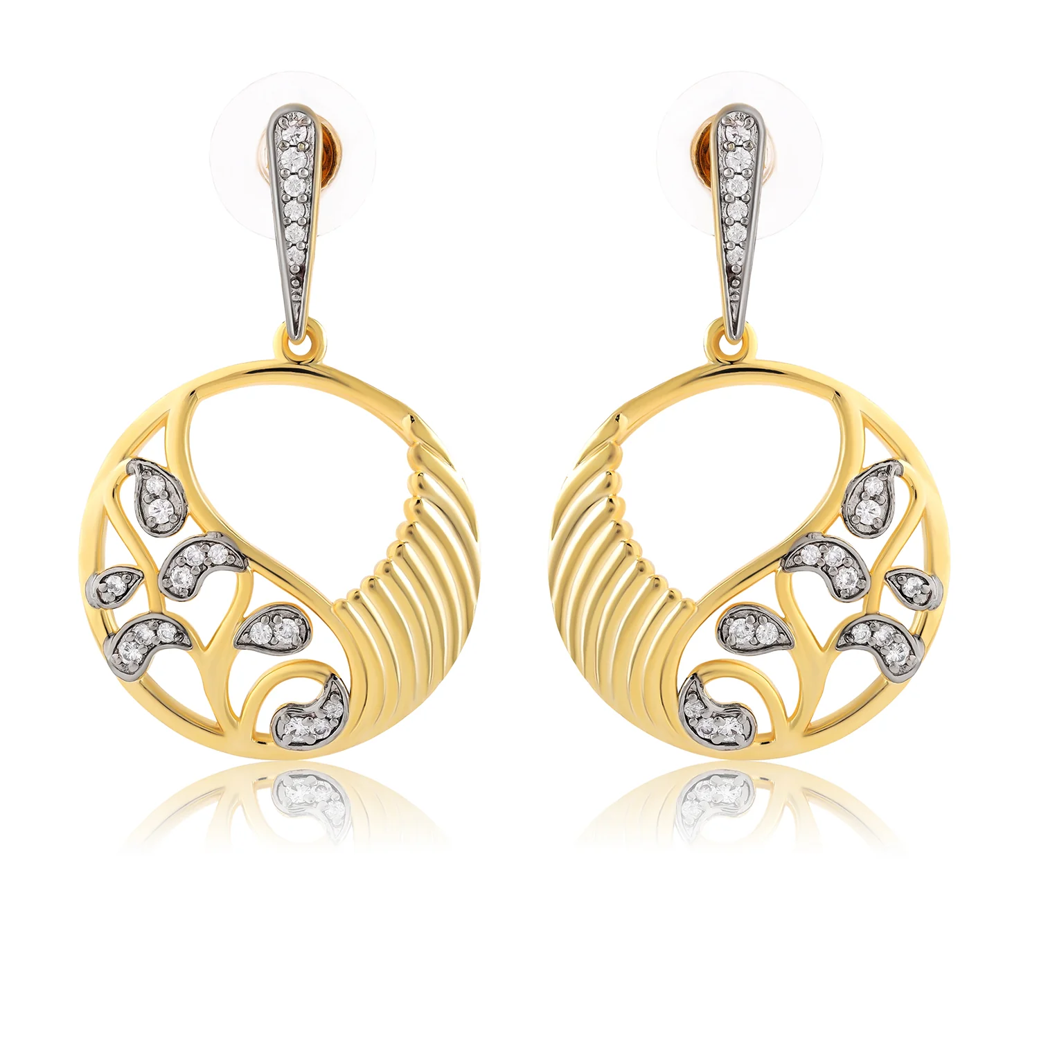 Threads of Royalty Rajvalli Cz Dangler Earrings - Image 5