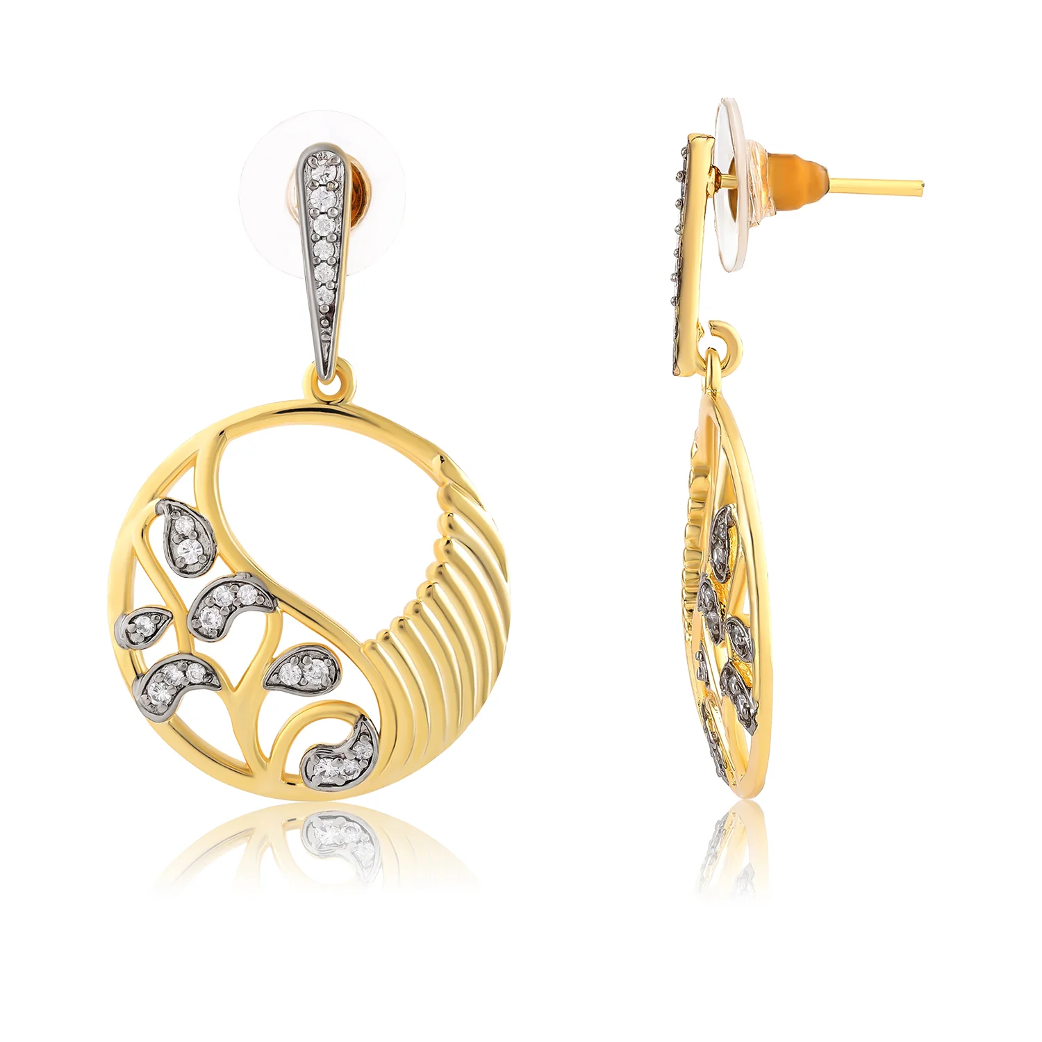 Threads of Royalty Rajvalli Cz Dangler Earrings - Image 6