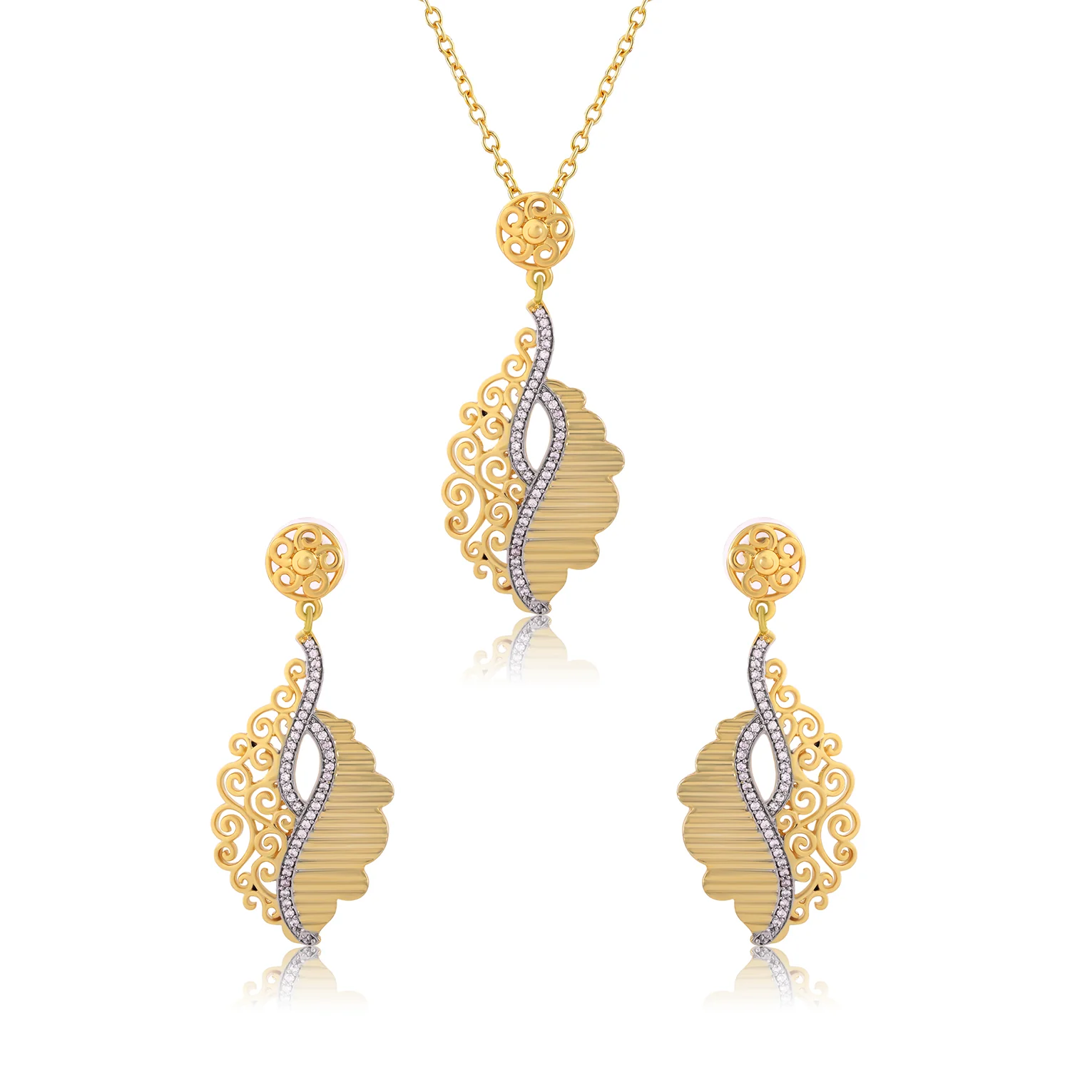 Threads of Royalty Rajvalli Grace CZ Pendant Set - Image 4