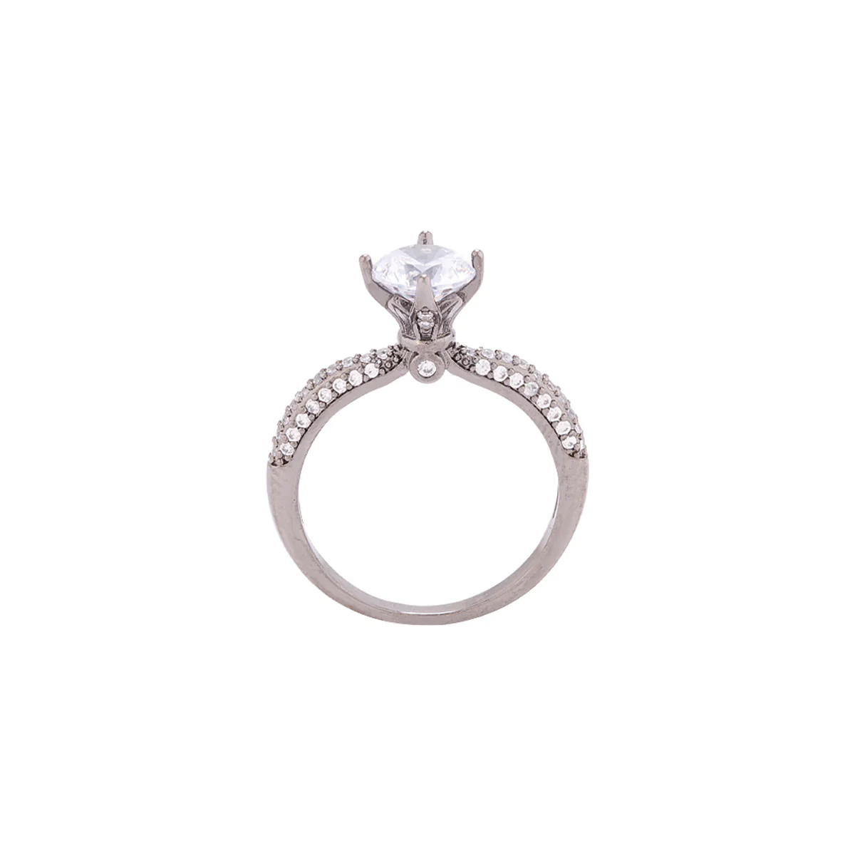 Three Prong Setting American Diamond Gem Ring - Image 4