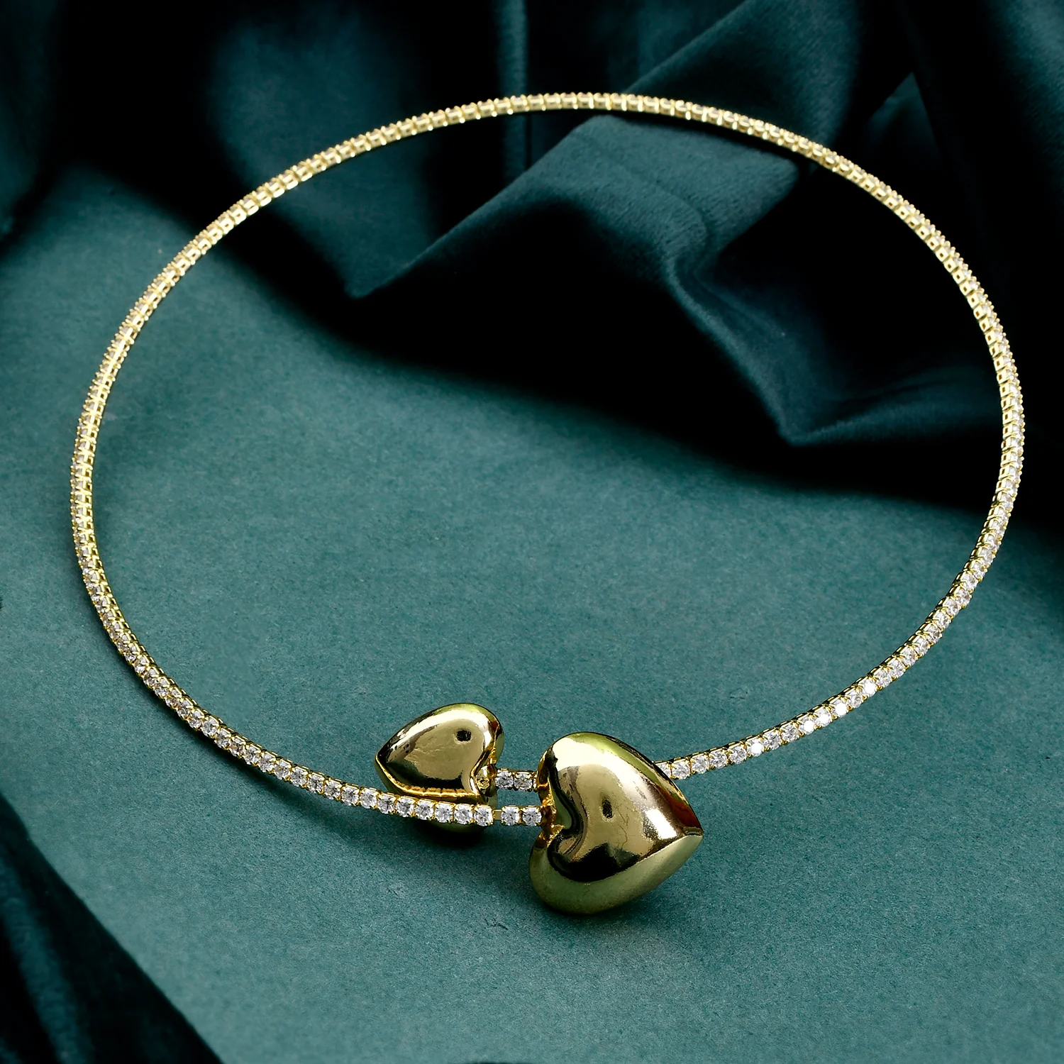 Timeless Sparkle L'Amour Gold Hasli Necklace