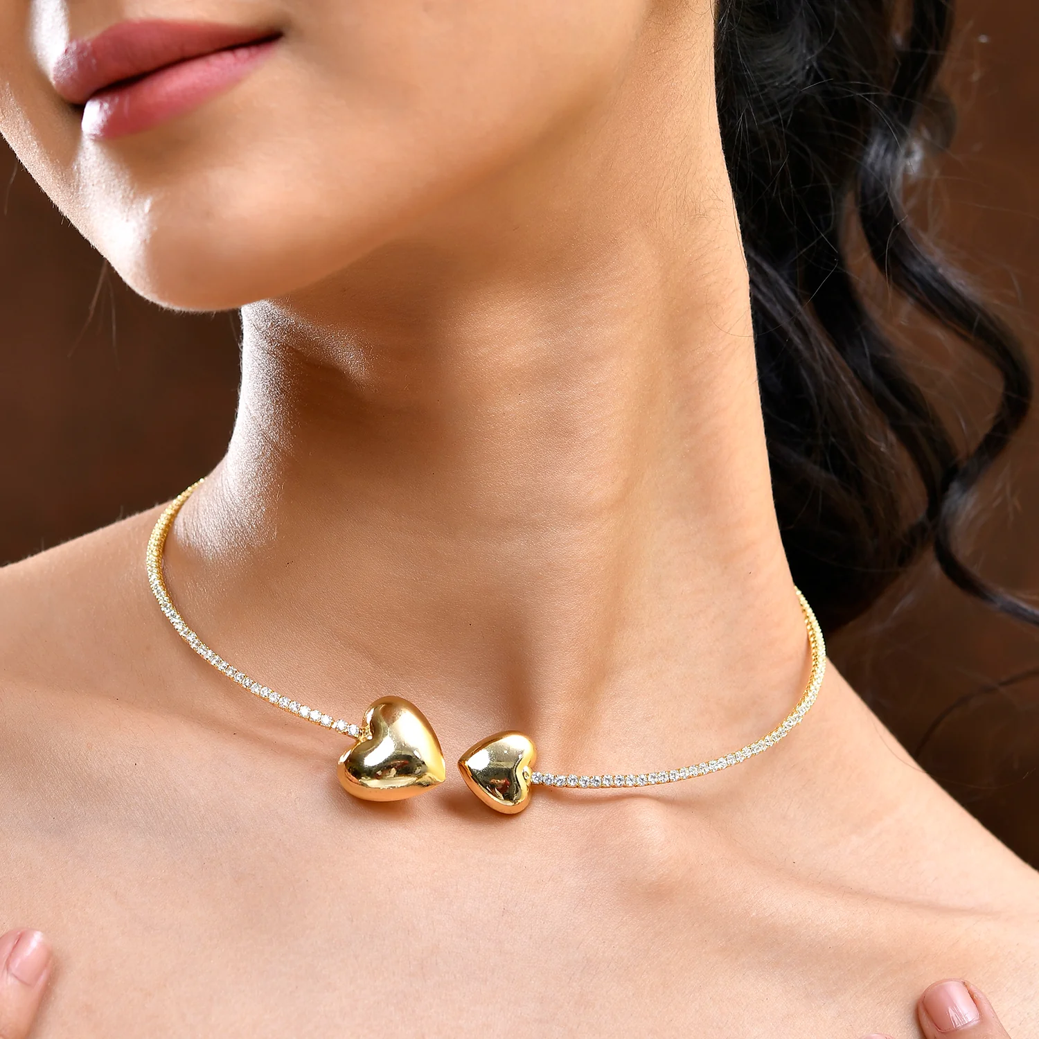 Timeless Sparkle L'Amour Gold Hasli Necklace - Image 2