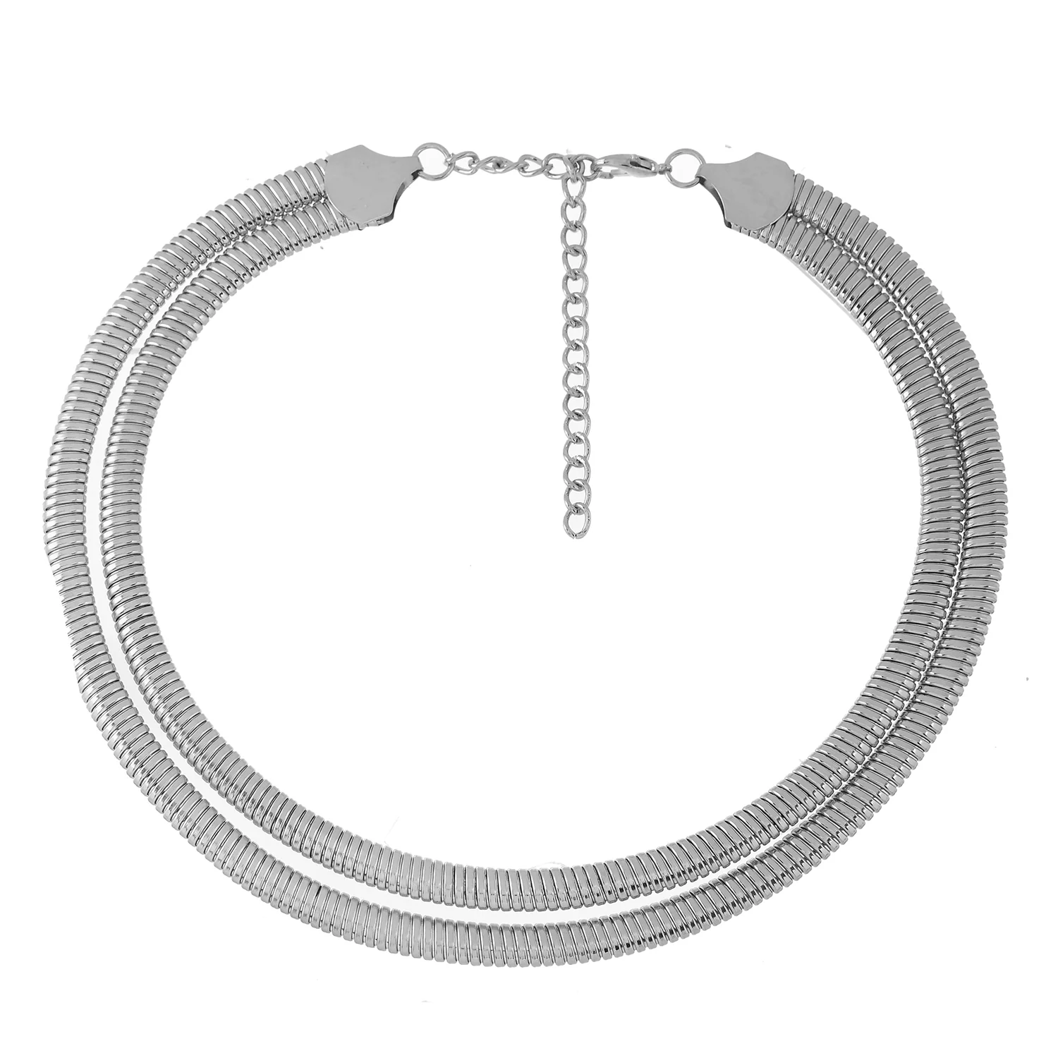 Timeless Sparkle Mystic Moonlight Layered Hasli Necklace - Image 3