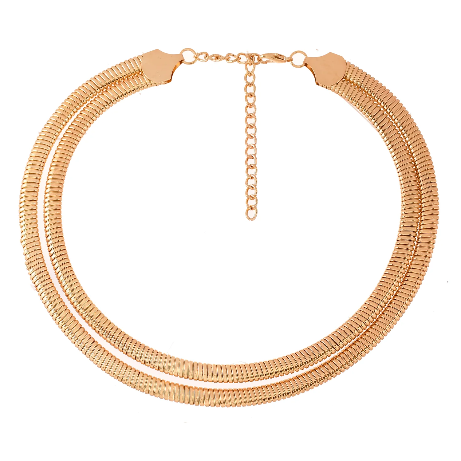 Timeless Sparkle Mystic Sunlit Layered Hasli Necklace - Image 3