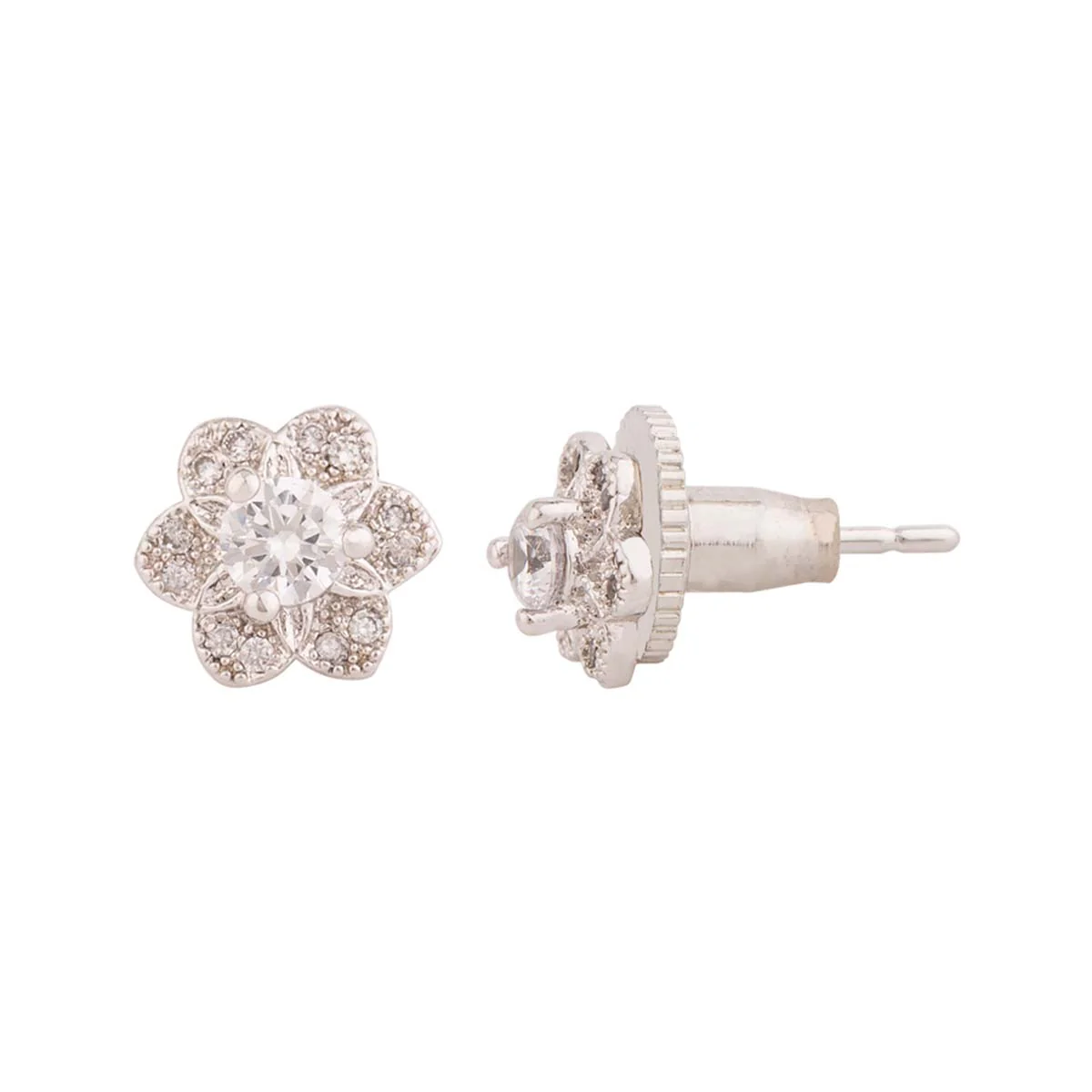 Tiny Floral Stud Earrings - Image 4