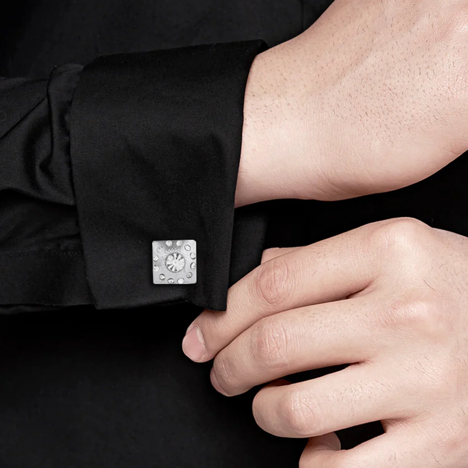 Titan Silver Mens Cufflinks - Image 2