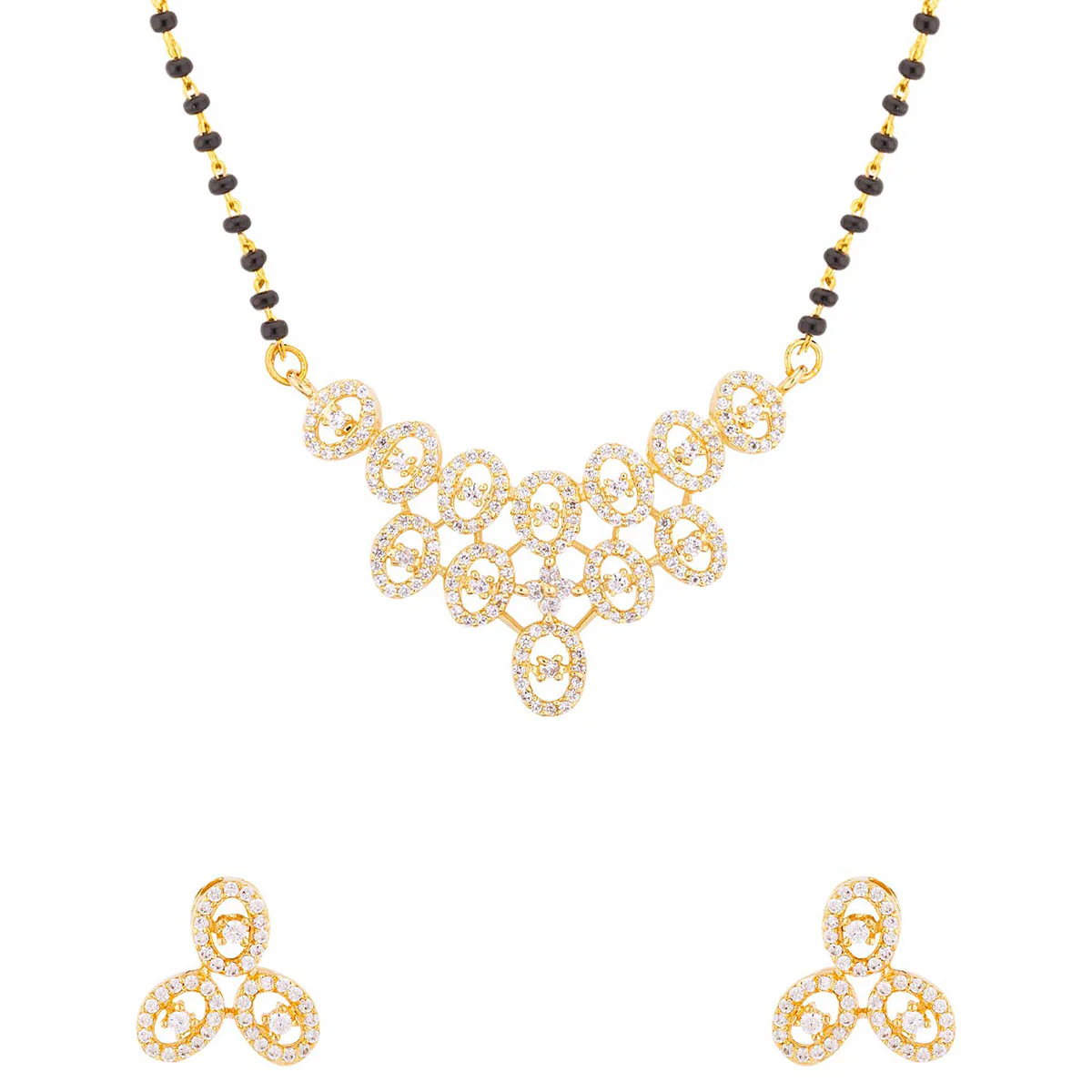 Traditional Beaded Brass Mangalsutra - Image 3